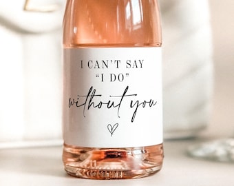 Bridesmaid Proposal Mini Champagne Labels – Bridal Party Gift Idea