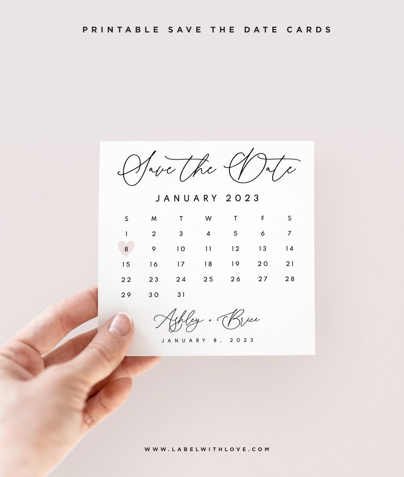 Bridesmaid Save the Date Calendar Template Script Bridesmaid - Etsy
