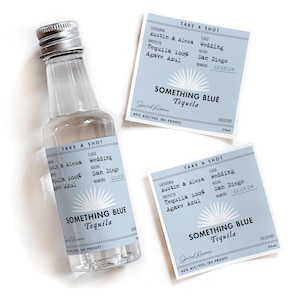 Something Blue Bachelorette Casamigos Labels 50 mL | Tequila Label | Bridal Party Gift | Wedding Party Tequila Favor | DIY Bachelorette Gift