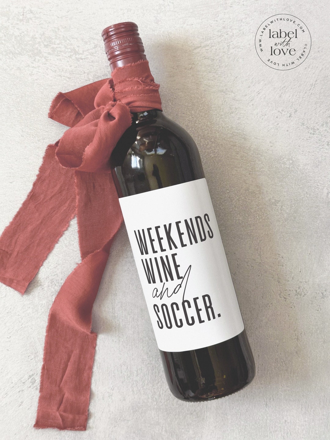 Weekends Wine Soccer Wine Bottle Labels Funny Soccer Mom Gift Etsy