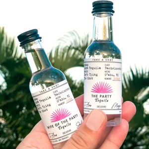 Bachelorette Casamigos Labels 50 mL Wife of the Party Tequila Label Bridal Party Gift Fiesta Bachelorette Party Favor DIY Bach image 3