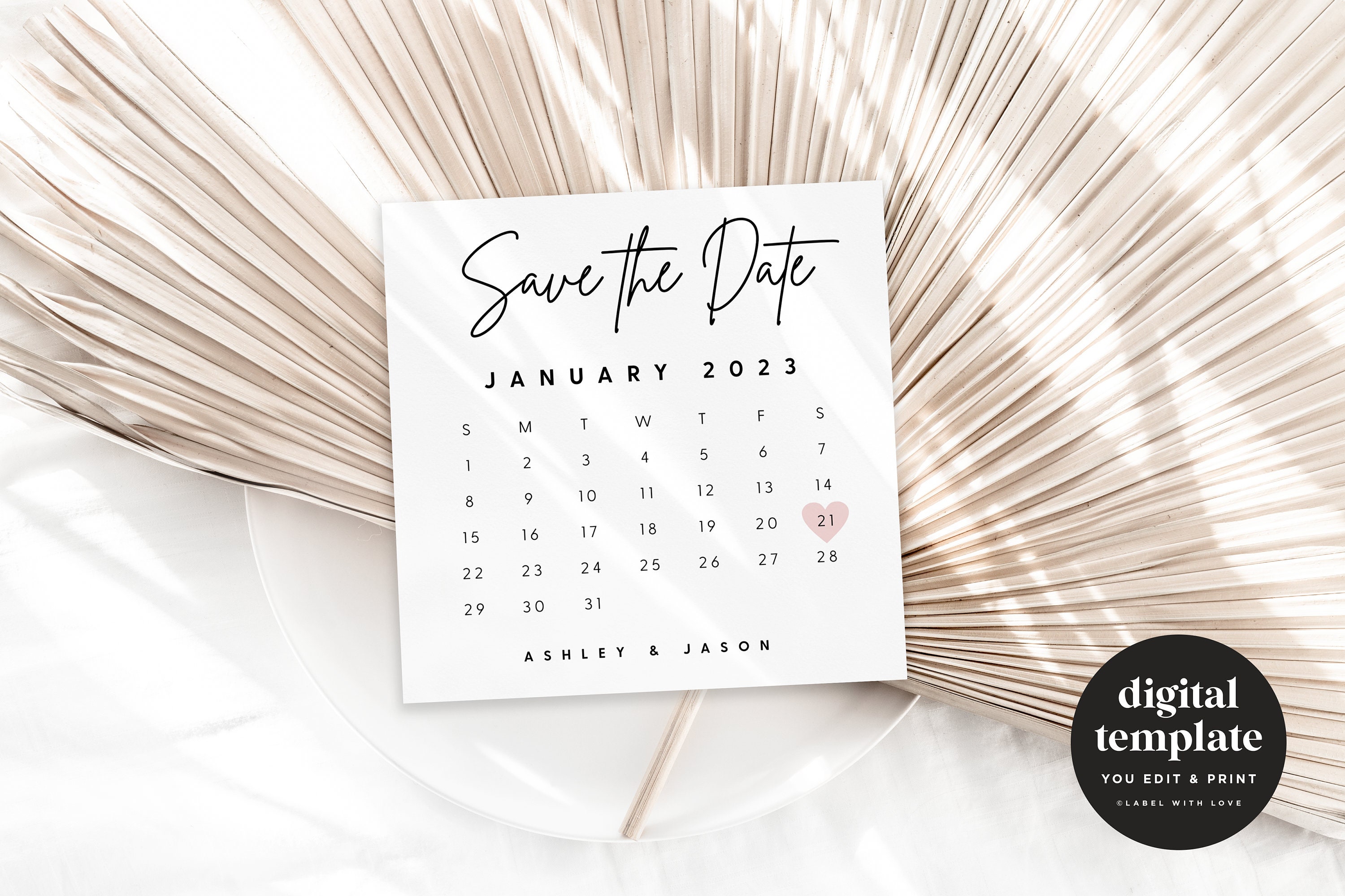 Bridesmaid Save the Date Calendar Template Modern Bridesmaid - Etsy