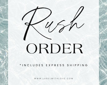 RUSH ORDER - 1 Business-Day Turnaround + Express Shipping