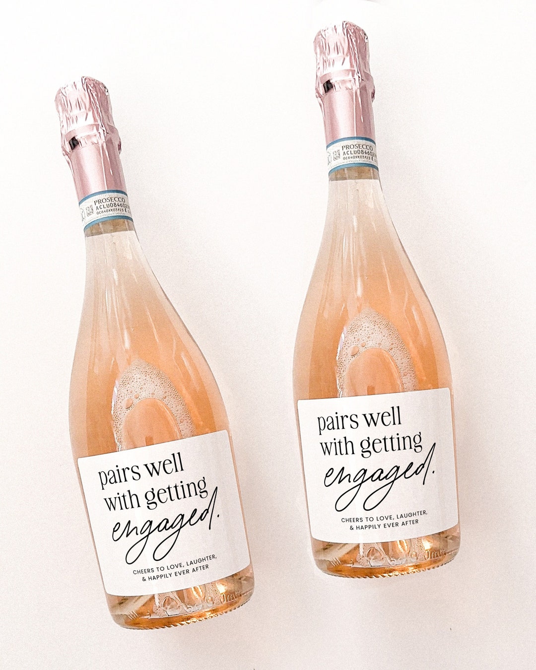 Engagement Wine Label, Engagement Party Gift, Pairs Well With Getting