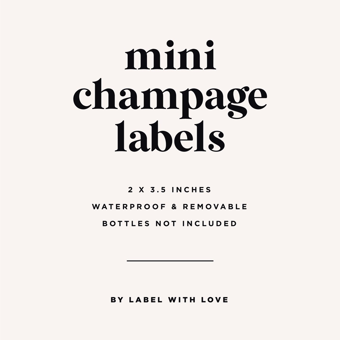 PRINTABLE Bridesmaids Proposal Mini Champagne Labels Be My Etsy