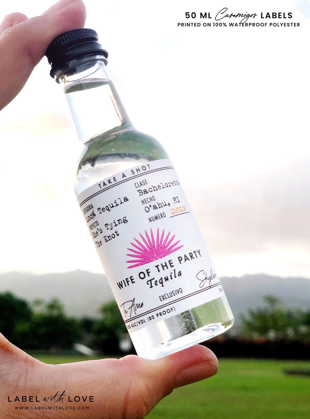 Bachelorette Party Casamigos Labels 50 Ml DIY Tequila Favors