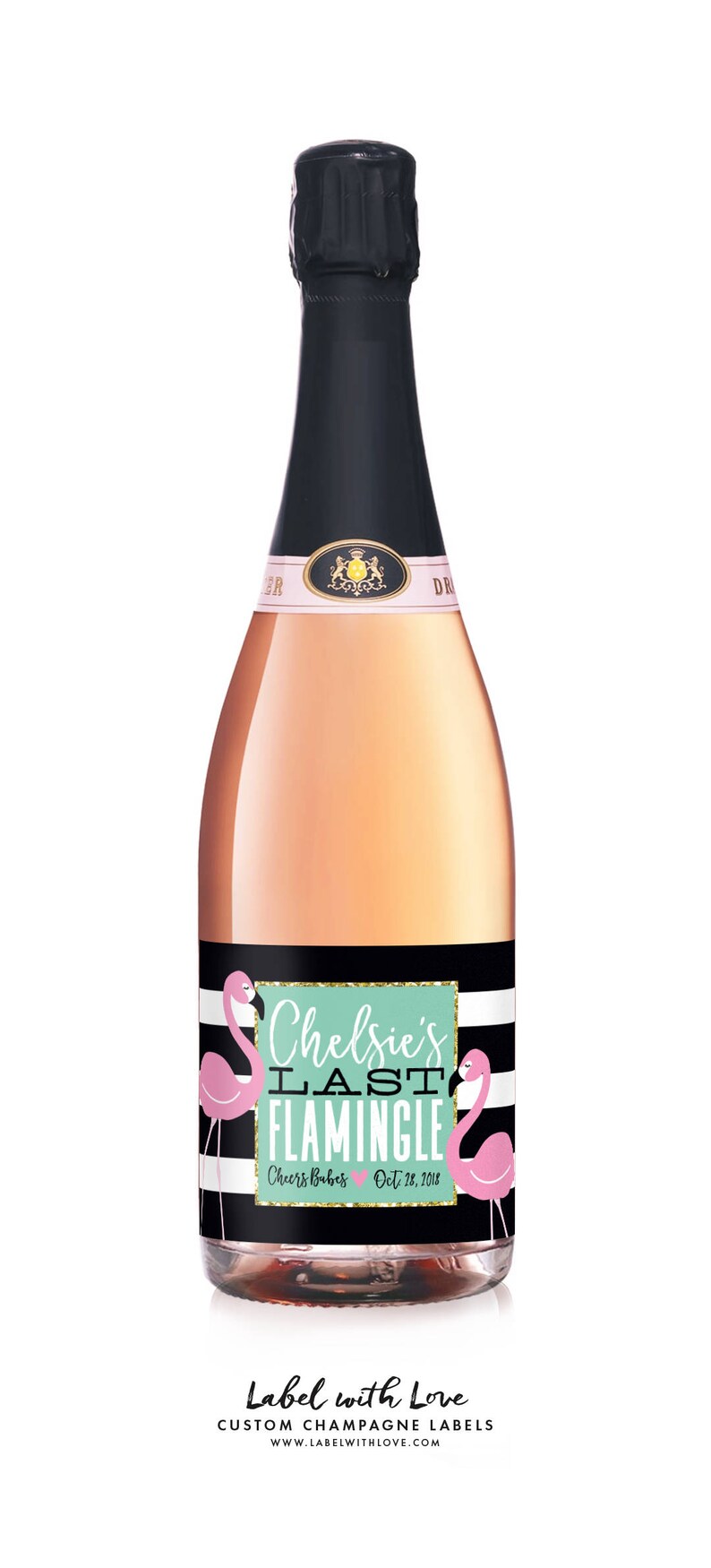 Beach Bridal Shower Pool Floatie Bachelorette Party Wine Labels Flamingo Party Last Flamingle Tropical Palm Springs Weekend Labels