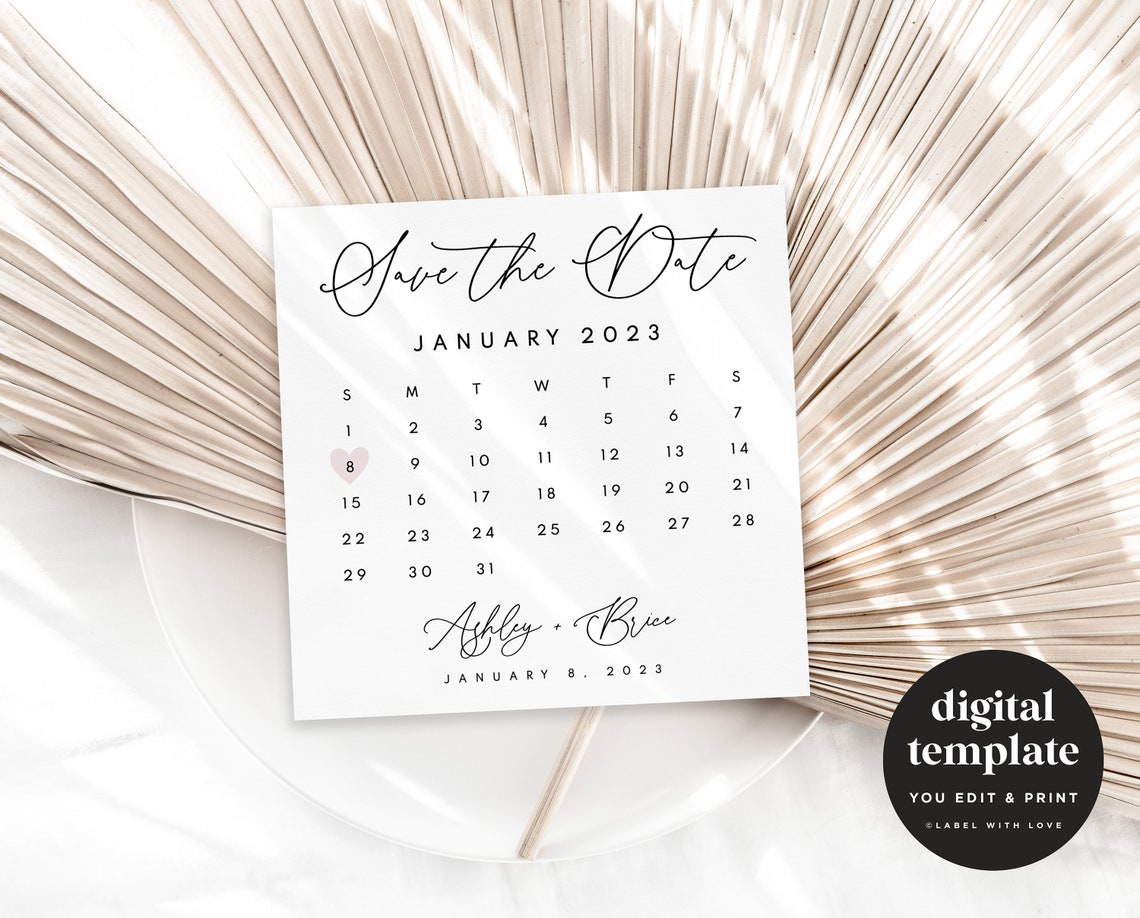 Bridesmaid Save the Date Calendar Template Script Bridesmaid - Etsy