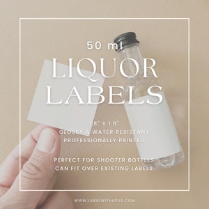 21st Birthday Liquor Labels 50 mL 21st Birthday Favors Tequila Label 30th Birthday Gift Idea Disco Birthday DIY Shooter Labels image 8