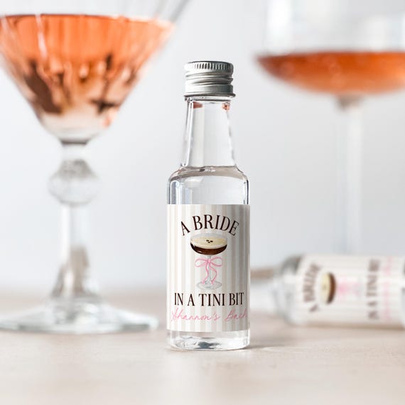 Espresso Martini Bachelorette Favor | Martini Bridal Shower Label | Tequila Label | Bridal Party Gift | DIY Tini & Bikini Bachelorette Gift