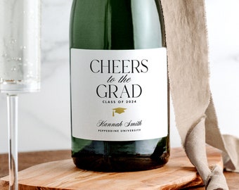 Graduation Gift Champagne Labels, Grad Party Custom Wine Labels, Sorority Seniors Gift, Graduation Party Favor, Nursing School Graduate Gift