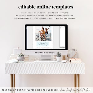 Bridesmaid Save the Date Calendar Template | Modern Bridesmaid Proposal ...