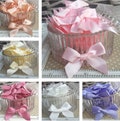 8x Satin Ribbon Pre-tied Bows