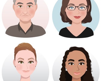 Custom Digital Avatar Illustration, Personalized Portrait (JPEG)