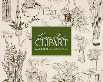 House Plant Clipart, Floral Vector Images (PNG, SVG, EPS)