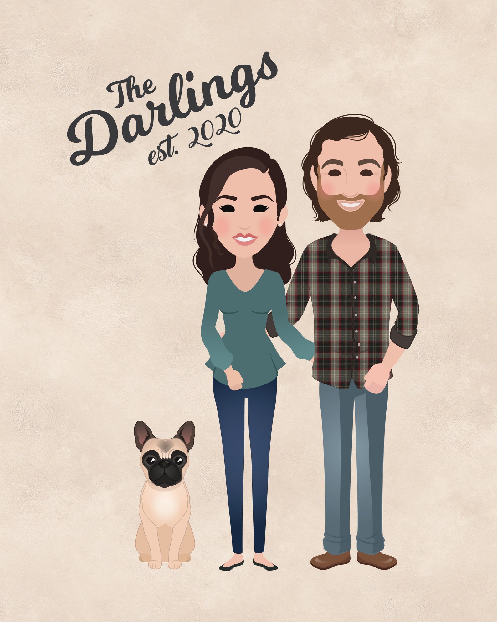 Custom Family Portrait Digital Illustration Personalized - Etsy