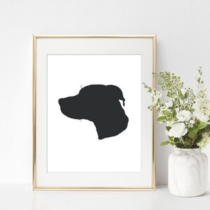 Custom Silhouette Portrait Illustration of Child, Nursery Decor, Minimalist Decor, Family Portrait, Digital Child Silhouette, Pet Silhouette image 8