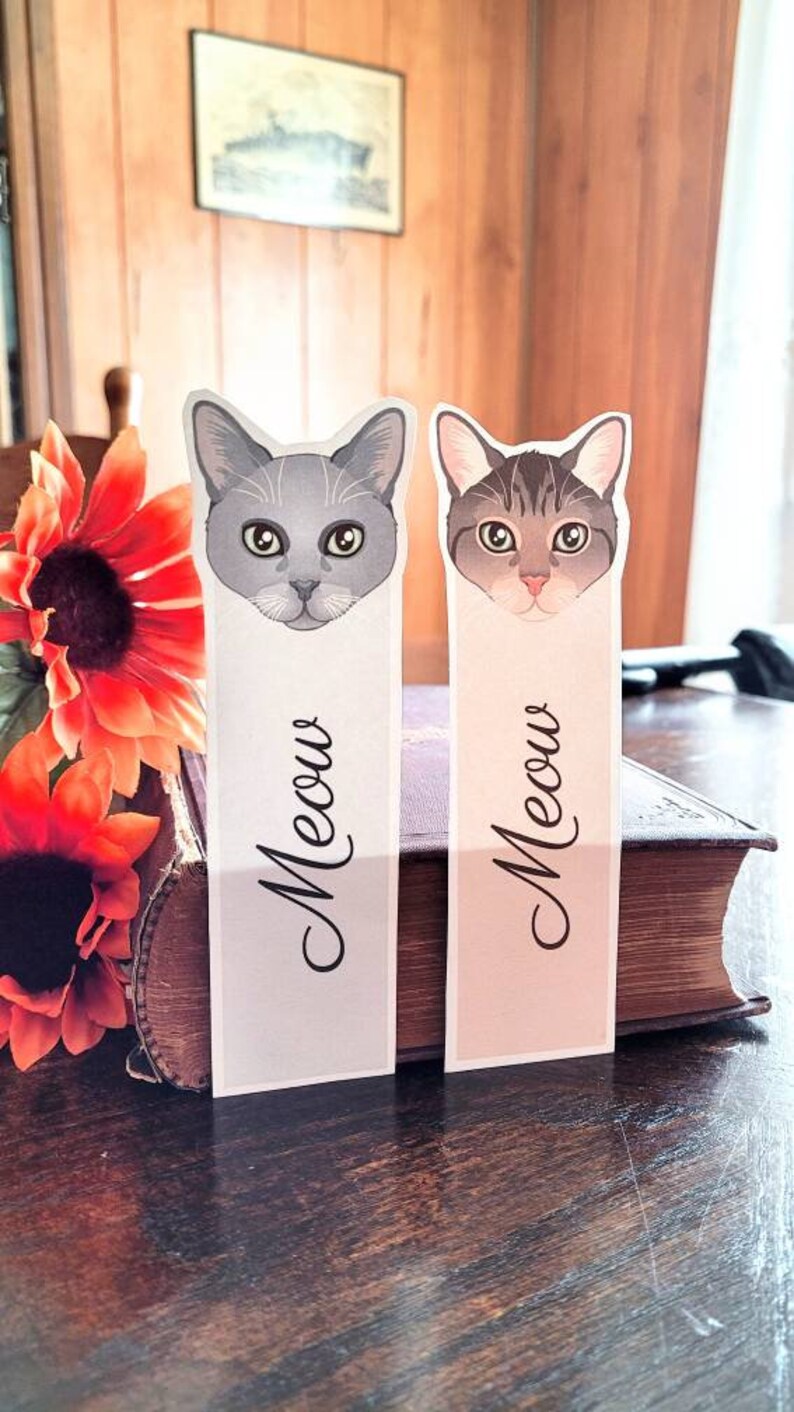Printable Cat Bookmarks Printable Bookmark Digital Print - Etsy
