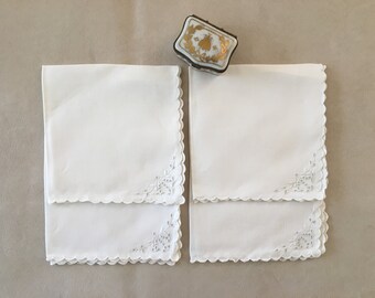 Cotton Linen Table Napkin Handkerchief  Dinner Cloth Party Decor Supplies BB 