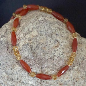 Carnelian & Citrine Necklace