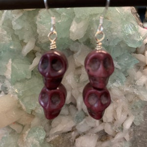 Peaceful Meditation Skull Earrings