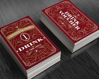 Elegant Drink Ticket | Party, Wedding, Corporate Event