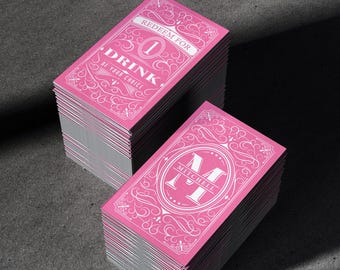CUSTOM Drink Tickets | Drink Voucher, Token | Party, Wedding, Fundraiser, Event | Pink