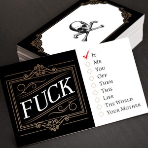 Neukkaarten | Fuck Off-cadeau | Grappige visitekaartjes | Gag-cadeau | 25, 50 of 100