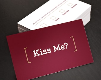 Flirty Gag Gift Cards | Kiss Me Cards | Date Night | Romantic Gift | Gift for Husband | Gift for Wife | 30 Pack of Cards