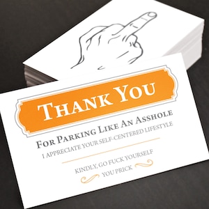 Bad Parking Cards | Stocking Stuffer | Funny Gift for Men, Him, Boyfriend, Husband, Dad, Brother | Gag gift
