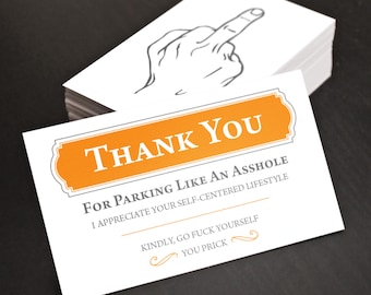 Bad Parking Cards | Stocking Stuffer | Funny Gift for Men, Him, Boyfriend, Husband, Dad, Brother | Gag gift