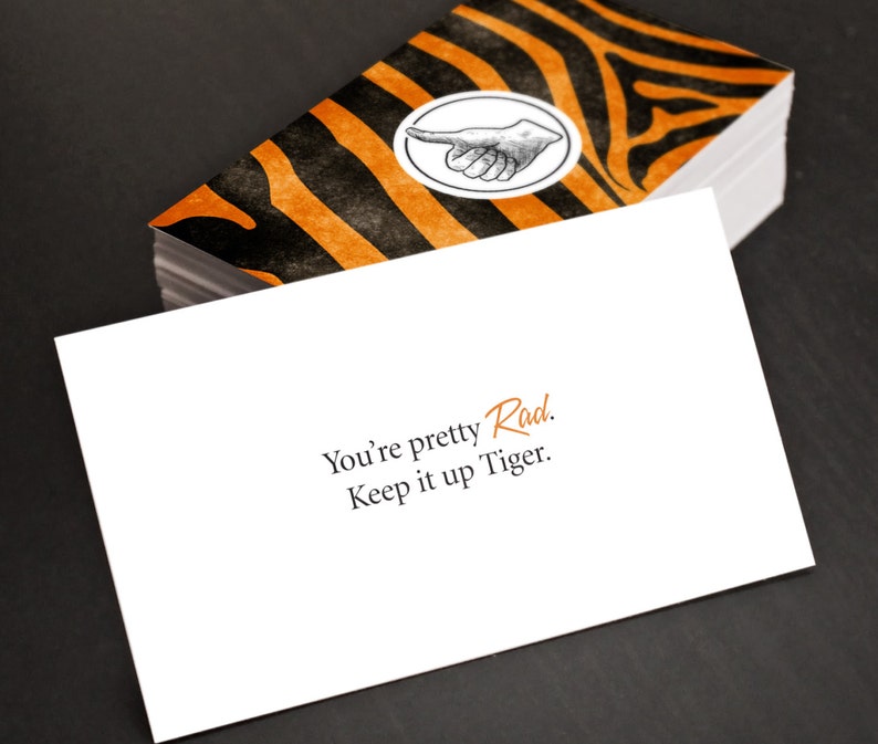 Gag Gift Cards Rad Tiger Funny Hilarious Joke Business Etsy