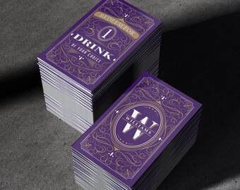 CUSTOM Drink Tickets | Drink Voucher, Coupon | Party, Wedding, Fundraiser, Event | Purple