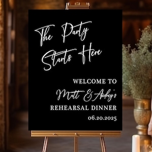 Acrylic Wedding Welcome Sign: Custom Painted Back Reception Decor