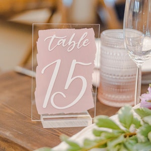 Back Painted Acrylic Wedding Table Number Sign