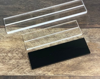 Large Acrylic Sign Holder | Acrylic Wedding Sign Stand | Clear Acrylic Stand | Black Acrylic Stand