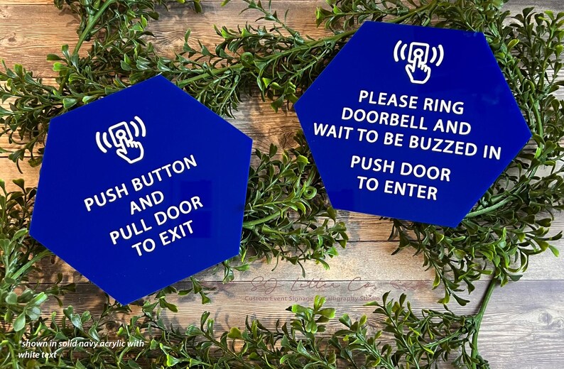 Buzzed In/sign Custom Hexagon Acrylic Office Sign: Personalized Quote Sign - Etsy