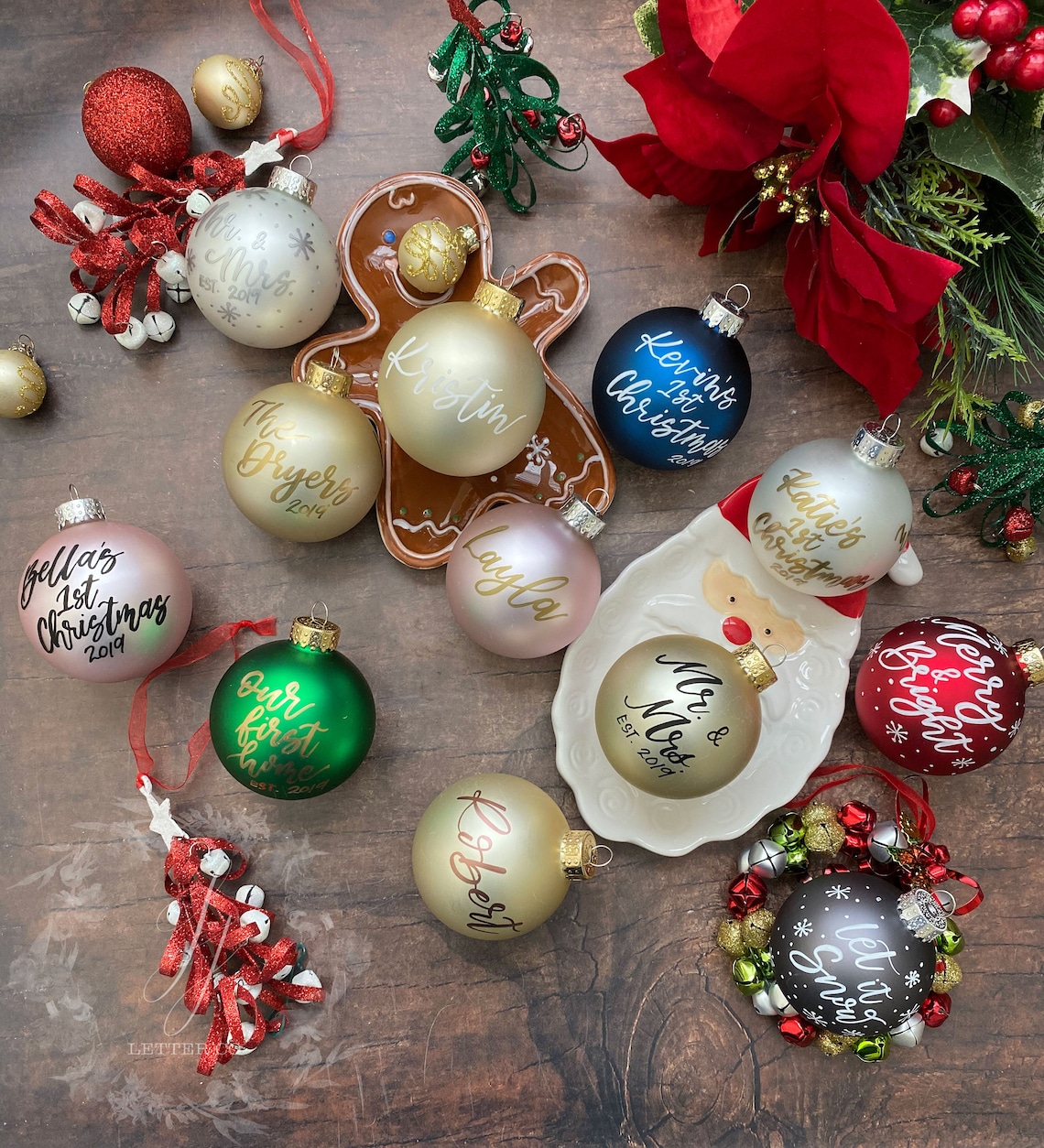 Personalized Christmas Ornament Custom Glass Ornament Balls Etsy