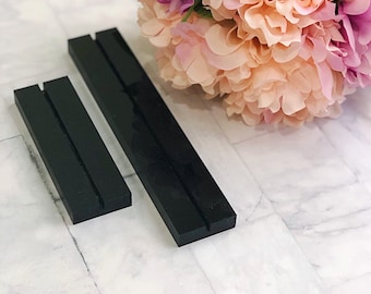 Black Acrylic Sign Holder | Solid Black Acrylic Stand |  Acrylic Wedding Sign Stand