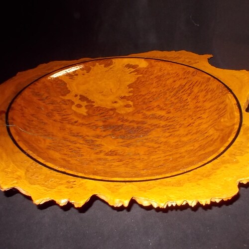AUSTRALIAN YELLOW BOX Burl Bowl shops Nicely Figured Gloss Finish Signed & Numbered