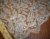 Salesman 39 s sample Metallic light silver lace 1920s authentic antique rose pattern
