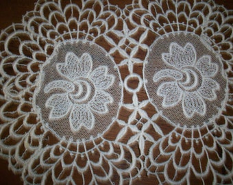 1-1910s antique net and venise lace applique ivory