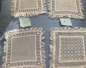 Antique hand done lace doily lace drawn work