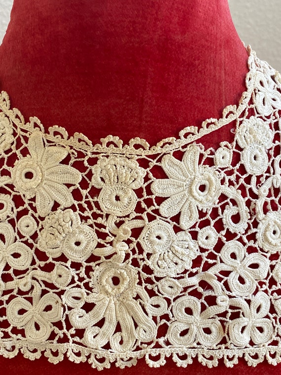 Collar 1800s Antique Irish Crochet Lace - Etsy
