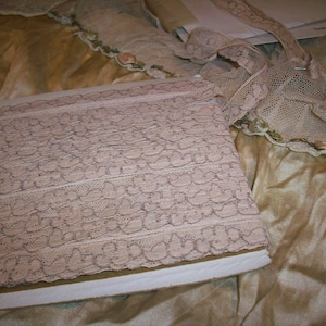 6 yds. or 78 yds. wholesale Antique lace  Alencon lace French two-tone 1920 yardage pure cotton