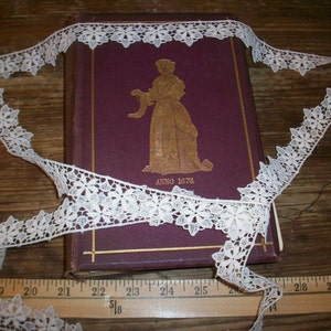 Venise type lace antique lace yardage pure cotton vintage supplies