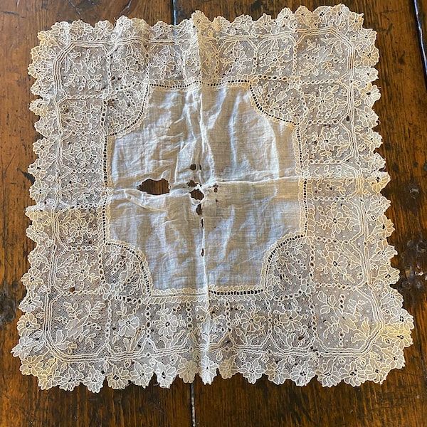 Antique Lace Handkerchief - Etsy