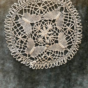 Antique Fine hand done lace doily