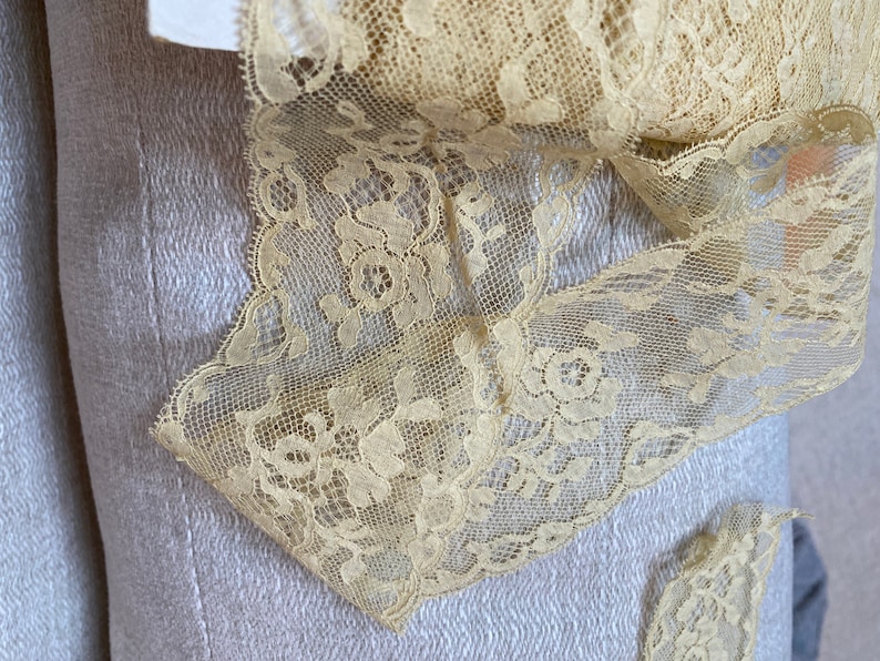 Antique Very Fine Cotton Lace Beautiful Pattern Butter Cream - Etsy