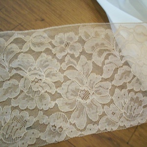 vintage French mocha cotton lace lovely design